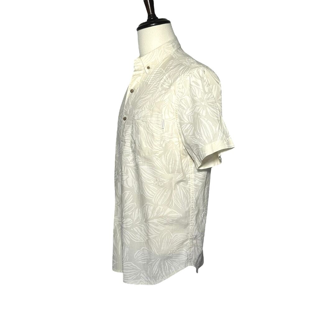 Chubbies | Men | Cream Tropical Palm Print Beach Popover Shirt | Medium - Picture 4 of 11